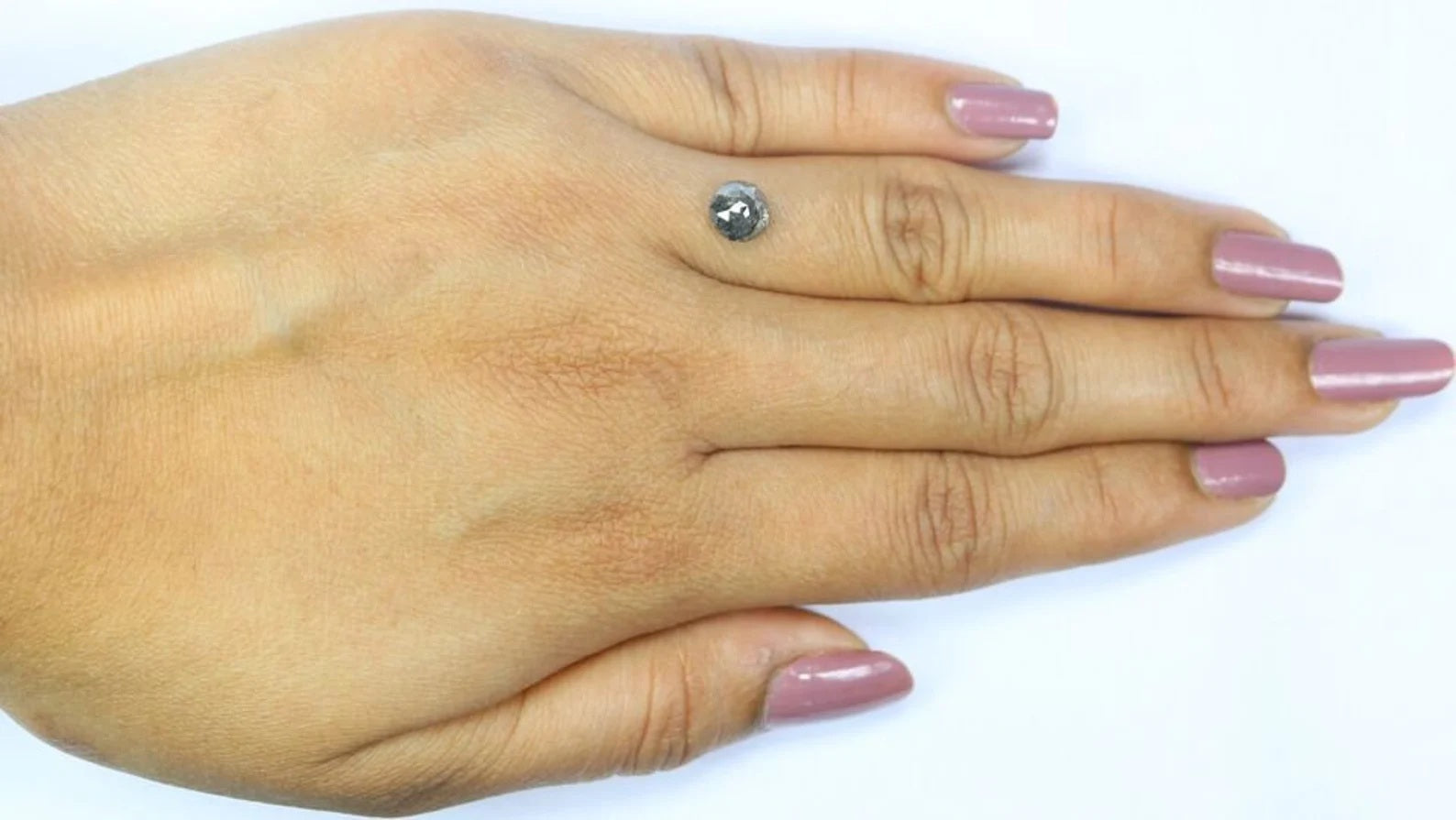 1.20 CT Natural Loose Rose Cut Diamond Salt And Pepper Diamond 6.20 MM Natural Loose Diamond Black Grey Color Round Rose Cut Diamond NQ1342