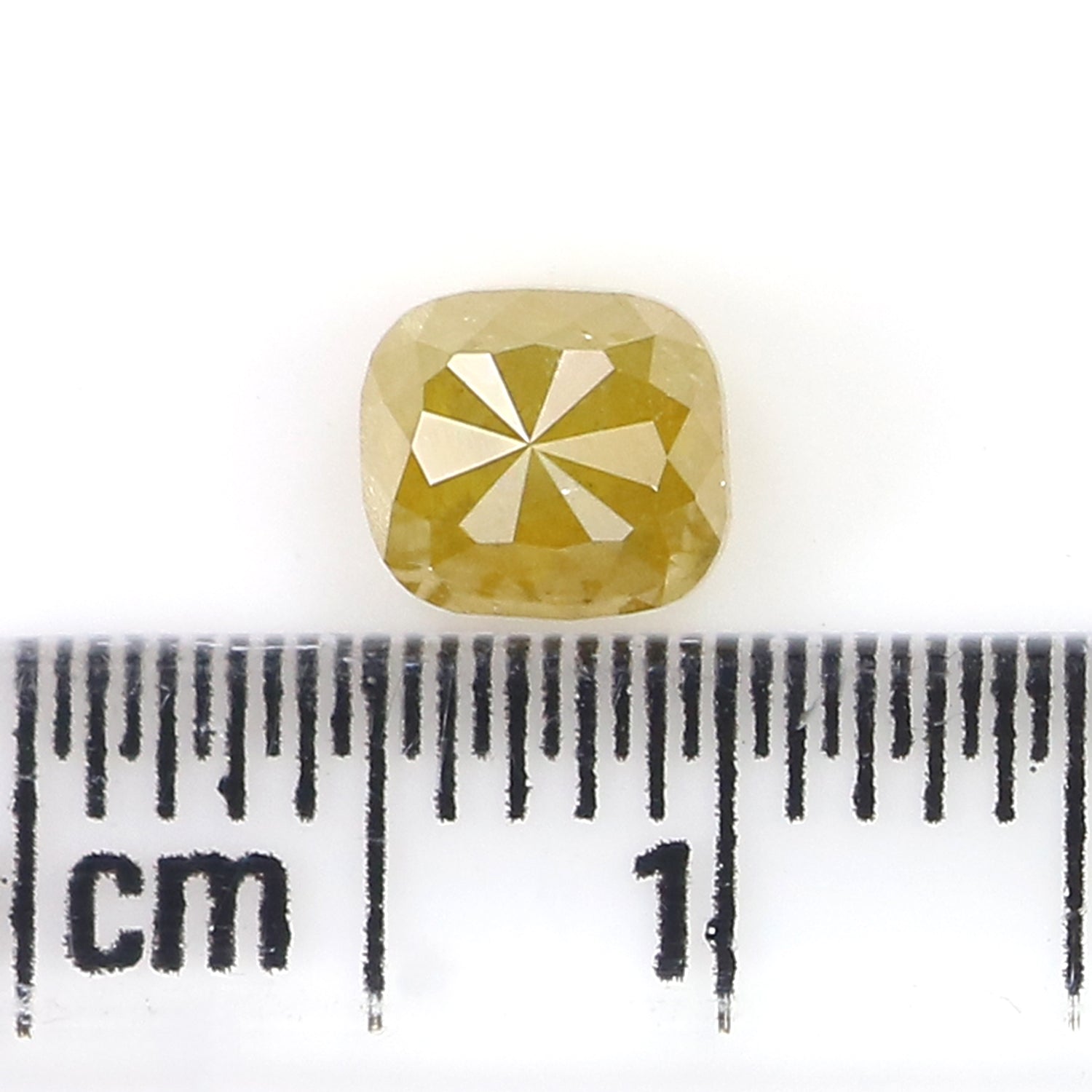 0.87 CT Natural Loose Cushion Shape Diamond Yellow Color Cushion Cut Diamond 5.20 MM Natural Loose Diamond Cushion Rose Cut Diamond LQ1614