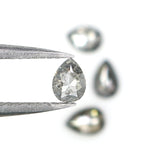 Natural Loose Pear Diamond, Salt And Pepper Pear Diamond, Natural Loose Diamond, Pear Rose Cut Diamond, 0.63 CT Pear Cut Diamond L2893