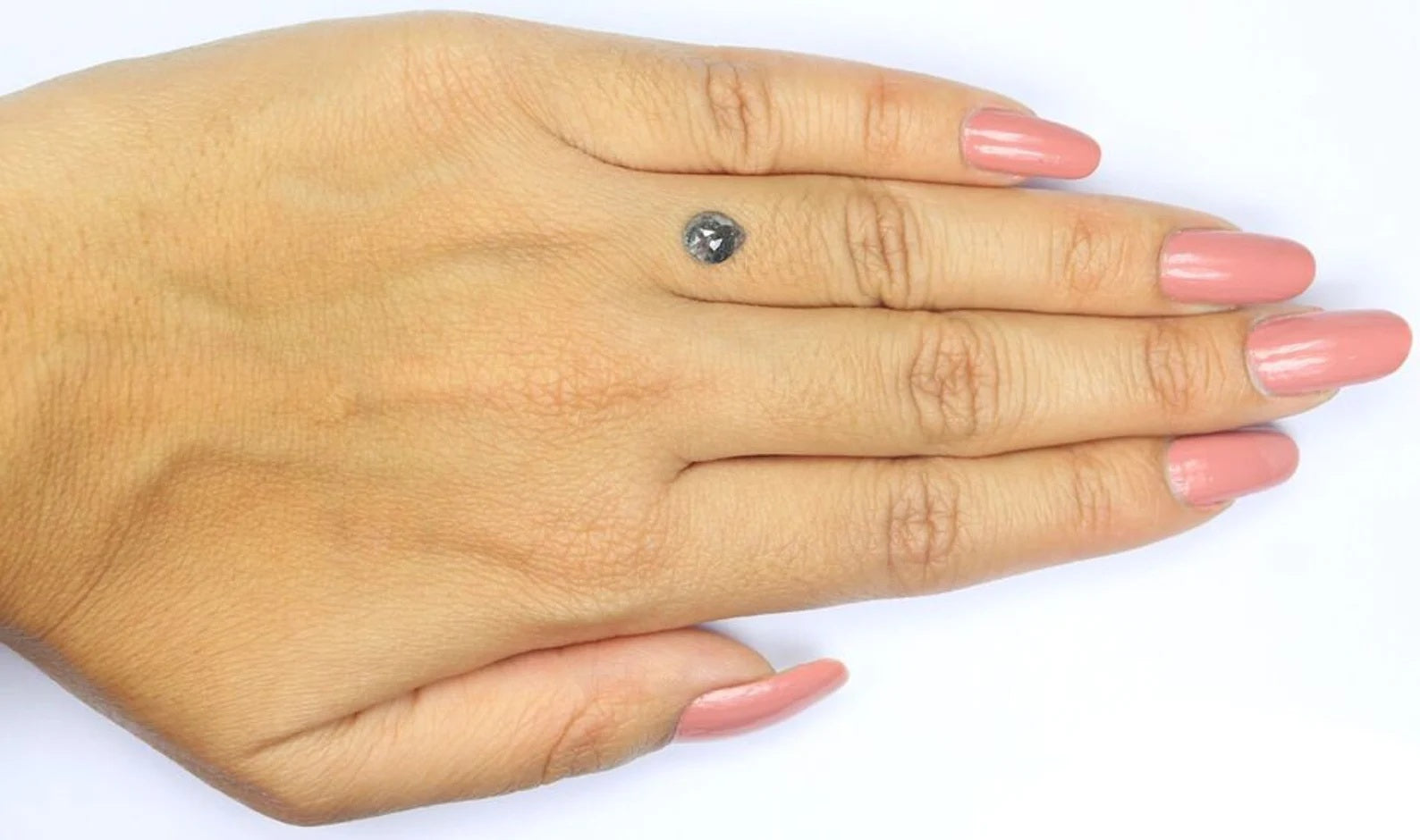 0.69 Ct Natural Loose Pear Shape Diamond Salt And Pepper Pear Diamond 6.90 MM Natural Loose Black Grey Color Pear Rose Cut Diamond NQ9234