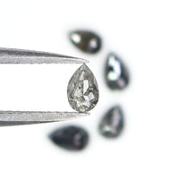Natural Loose Pear Diamond, Salt And Pepper Pear Diamond, Natural Loose Diamond, Pear Rose Cut Diamond, 0.77 CT Pear Cut Diamond KR2698