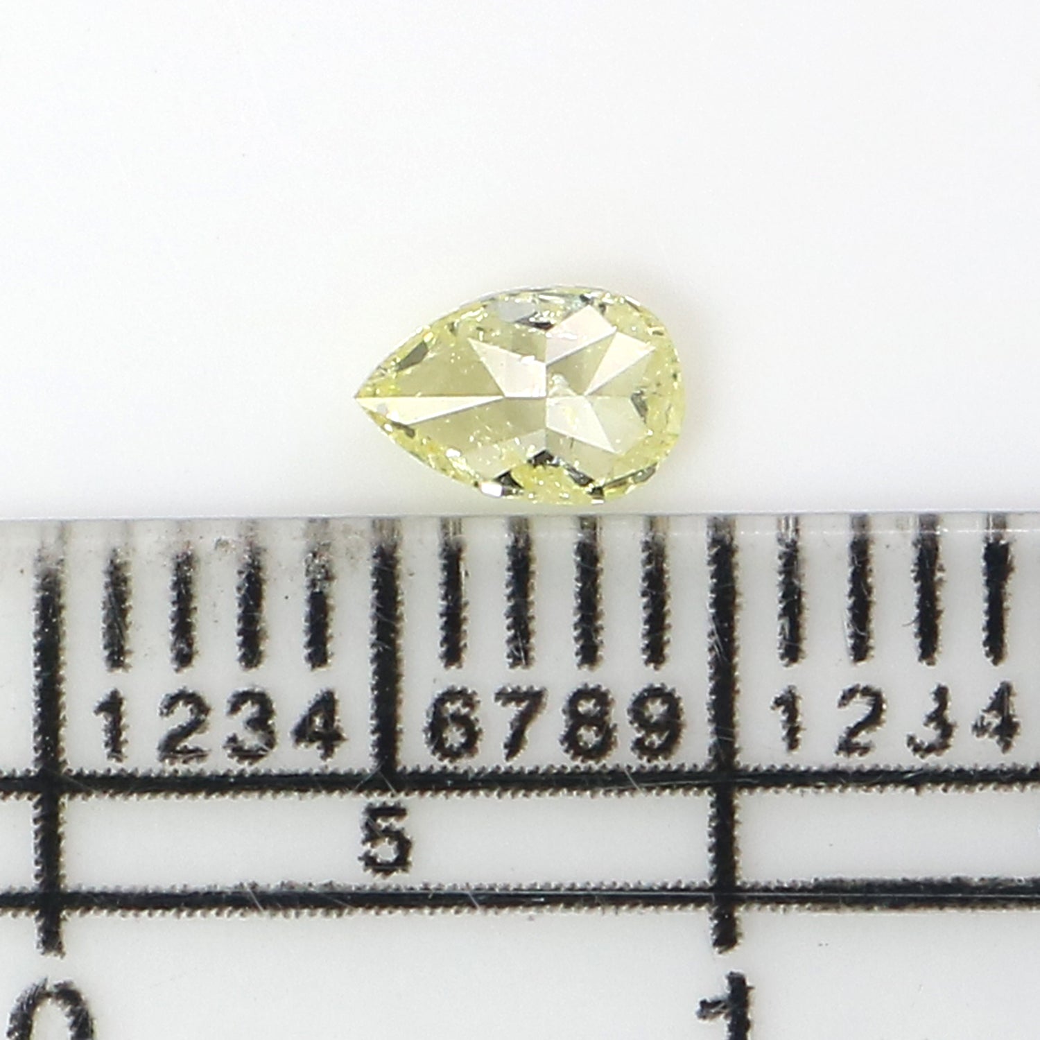 0.23 CT Natural Loose Pear Shape Diamond Yellow Color Pear Cut Diamond 4.90 MM Natural Loose Yellow Color Pear Brilliant Cut Diamond LQ6499