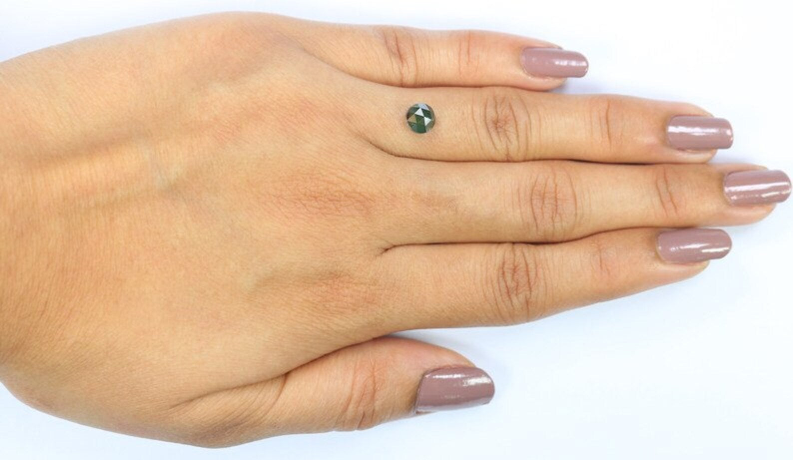 1.08 CT Natural Loose Round Diamond Dark Green Color Round Cut Diamond 5.50 MM Natural Diamond Dark Green Color Round Rose Diamond NQ7781