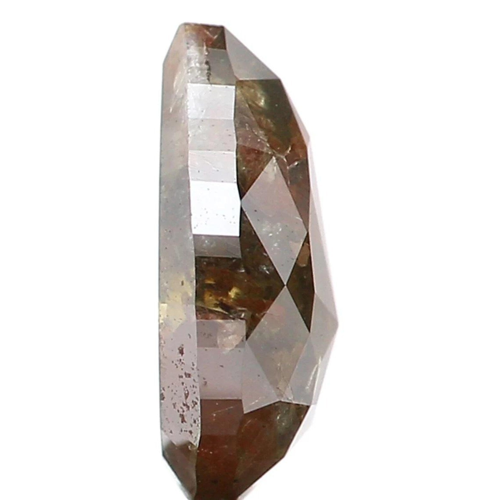 0.76 CT Natural Loose Pear Shape Diamond Yellow Color Pear Diamond 7.05 MM Natural Loose Diamond Brown Color Pear Rose Cut Diamond NQ998