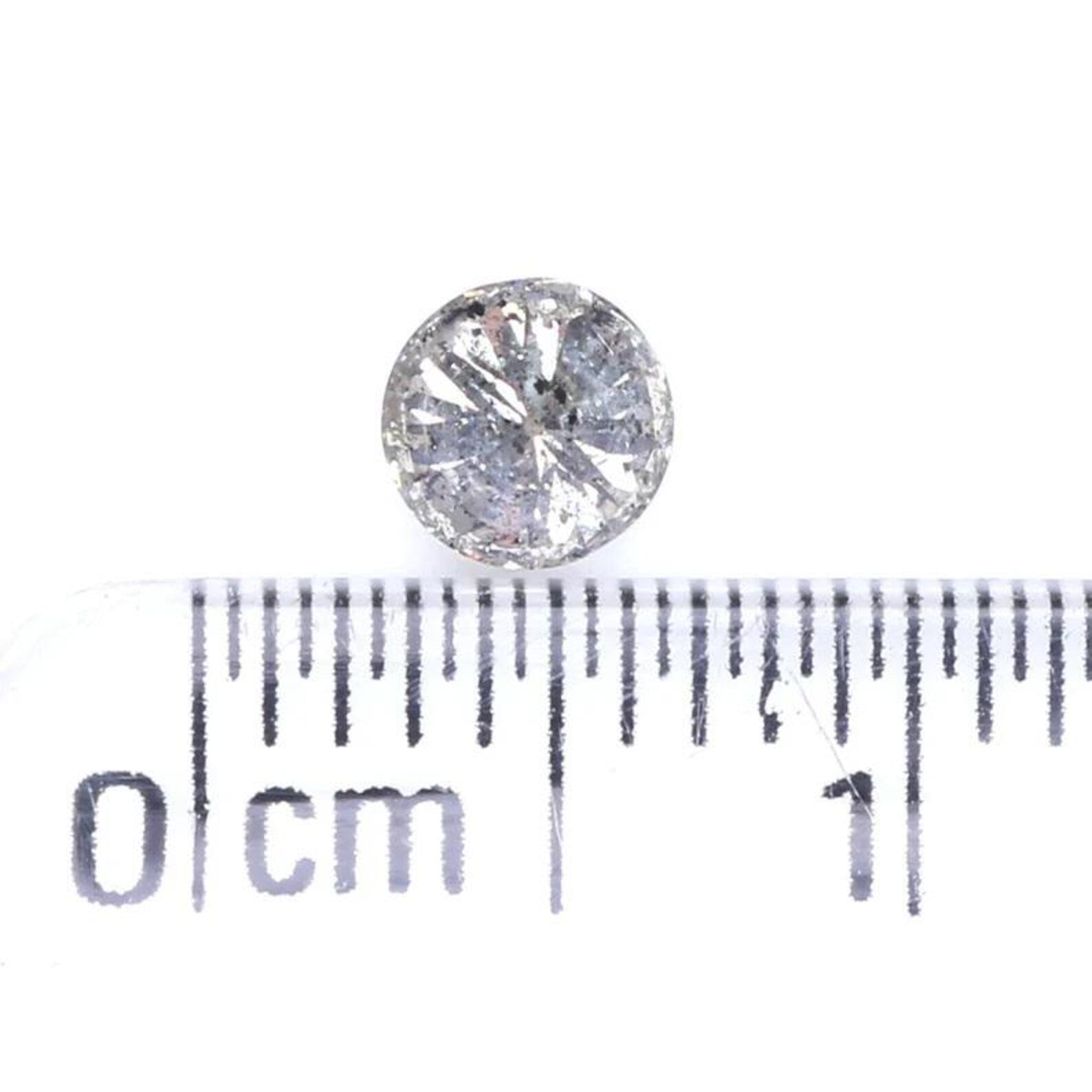 0.28 CT Natural Loose Round Shape Diamond Salt And Pepper Round Diamond 4.10 MM Natural Black Grey Color Round Brilliant Cut Diamond NQ9168