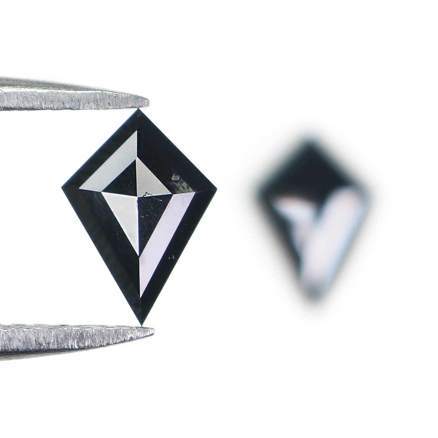 0.77 CT Natural Loose Kite Shape Pair Diamond Black Color Kite Cut Diamond 7.70 MM Natural Diamond Black Color Kite Rose Cut Diamond N2276