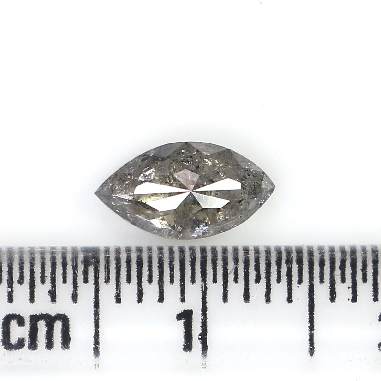 0.83 CT Natural Loose Marquise Diamond Salt And Pepper Marquise Diamond 8.50 MM Natural Black Grey Color Marquise Rose Cut Diamond QN9798