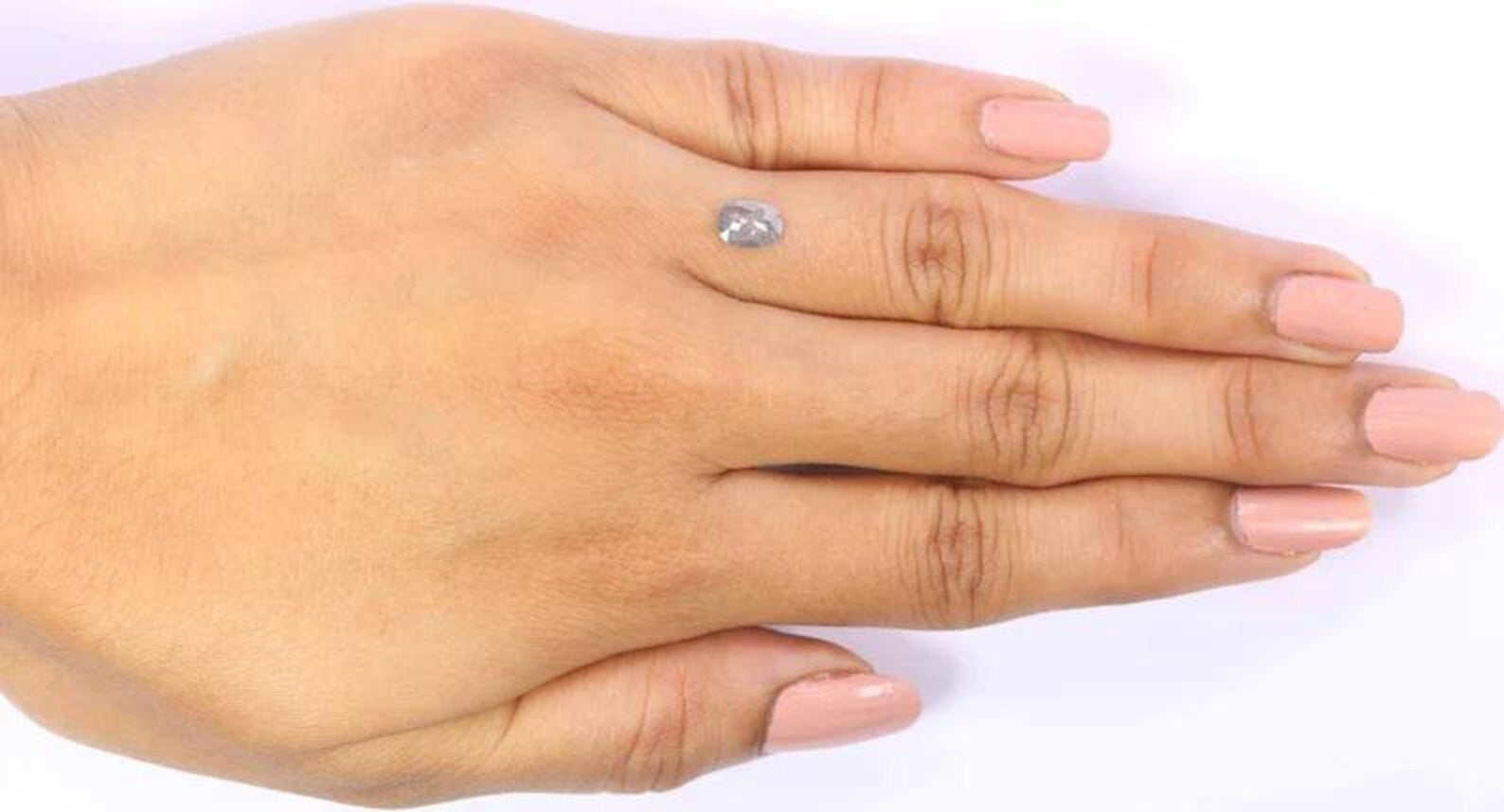 0.51 CT Natural Loose Oval Shape Diamond Salt And Pepper Oval Diamond 6.40 MM Natural Loose Black Grey Color Oval Rose Cut Diamond NQ9173