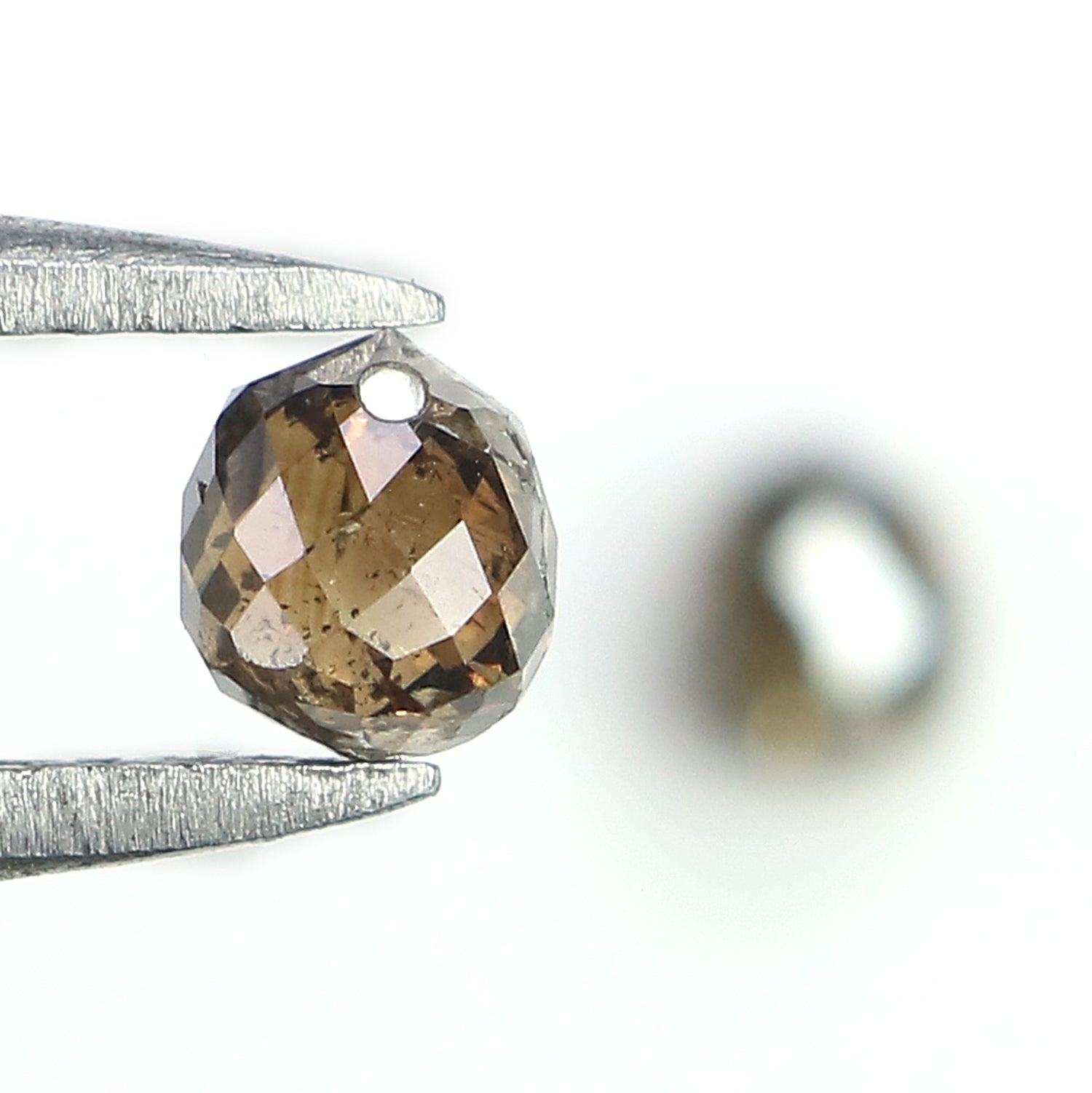 0.86 Ct Natural Loose Briolette Shape Diamond Brown Color Drop Cut Diamond 4.00 MM Natural Loose Diamond Brown Briolette Cut Diamond LQ9990