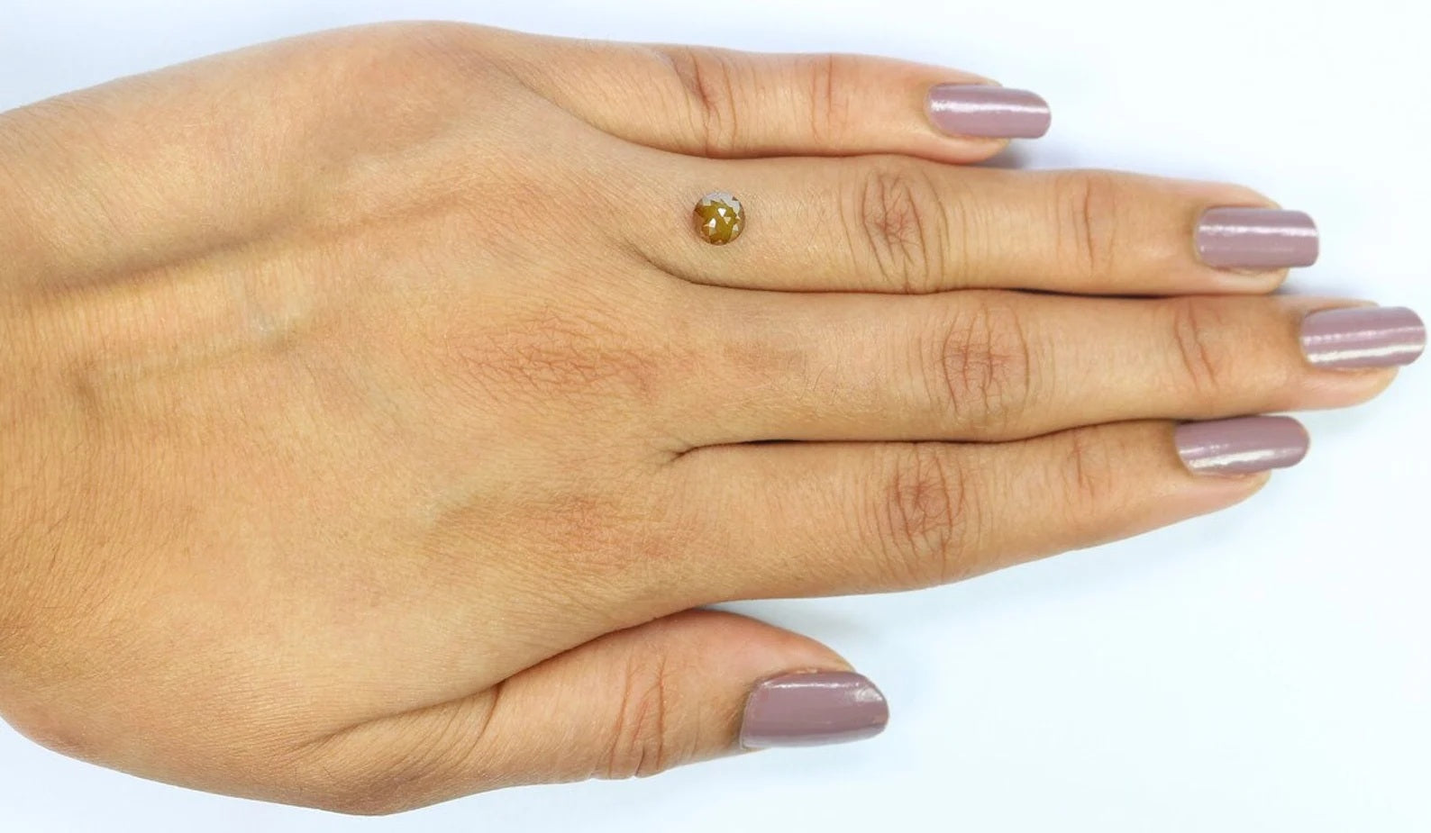 0.89 CT Natural Loose Round Shape Diamond Yellow Brown Color Round Cut Diamond 5.35 MM Natural Loose Diamond Round Rose Cut Diamond NQ101