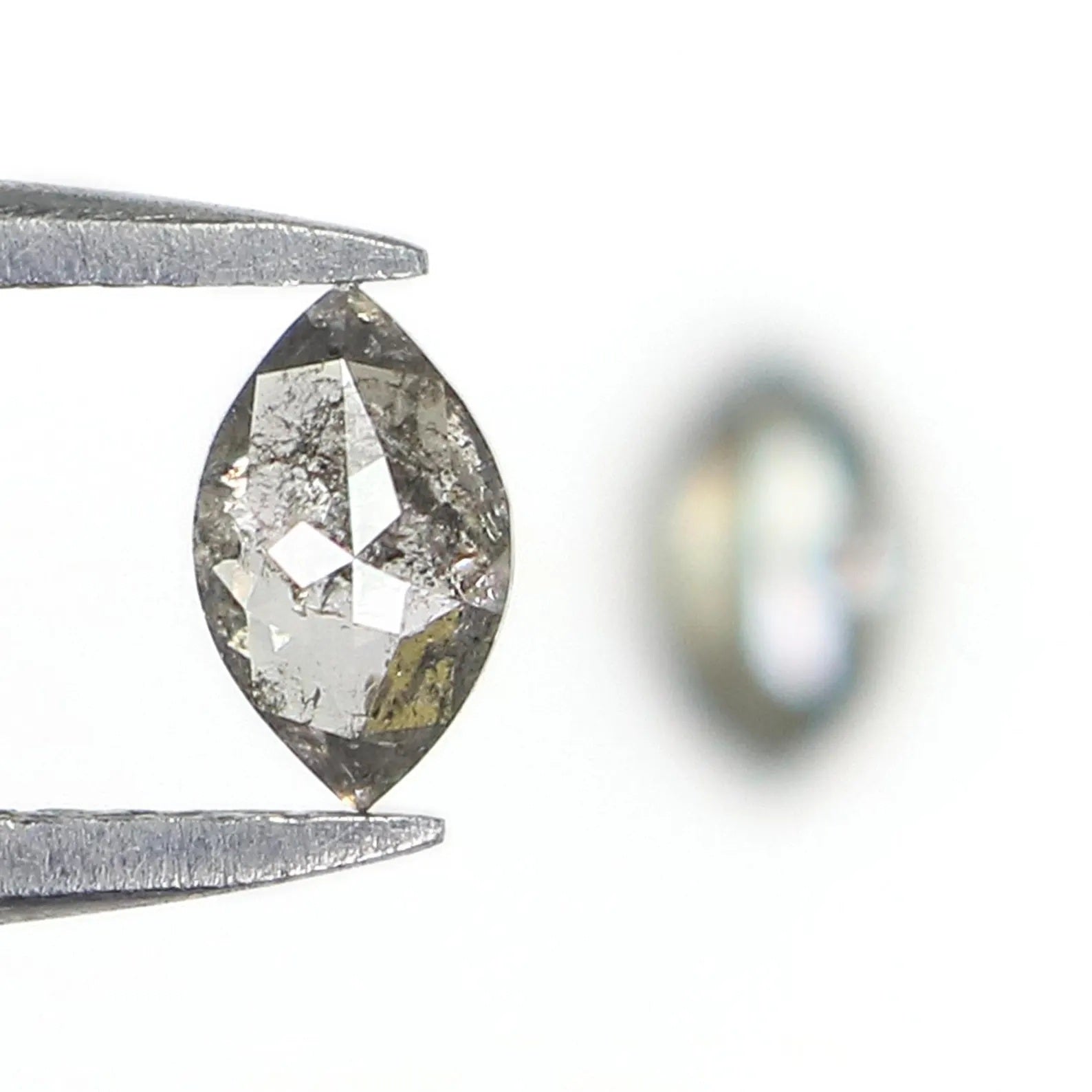 0.49 CT Natural Loose Marquise Shape Pair Diamond Salt And Pepper Marquise Diamond 5.50 MM Black Grey Color Marquise Rose Cut Diamond NQ2110