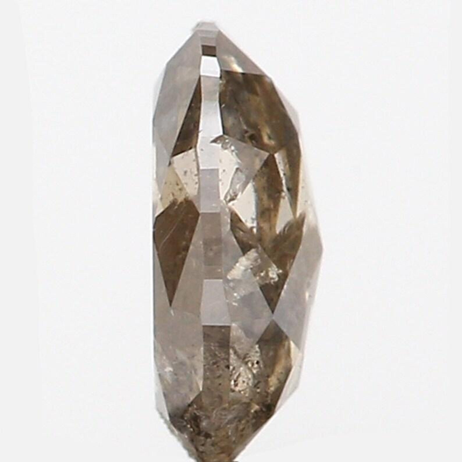 0.34 Ct Natural Loose Oval Shape Diamond Salt And Pepper Oval Cut Diamond 5.35 MM Natural Black Grey Color Oval Rose Cut Diamond NQ1043
