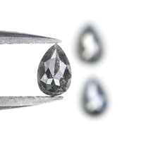 Natural Loose Pear Diamond, Salt And Pepper Diamond, Natural Loose Diamond, Pear Rose Cut Diamond, Pear Diamond 0.57 CT Pear Shape KR2690