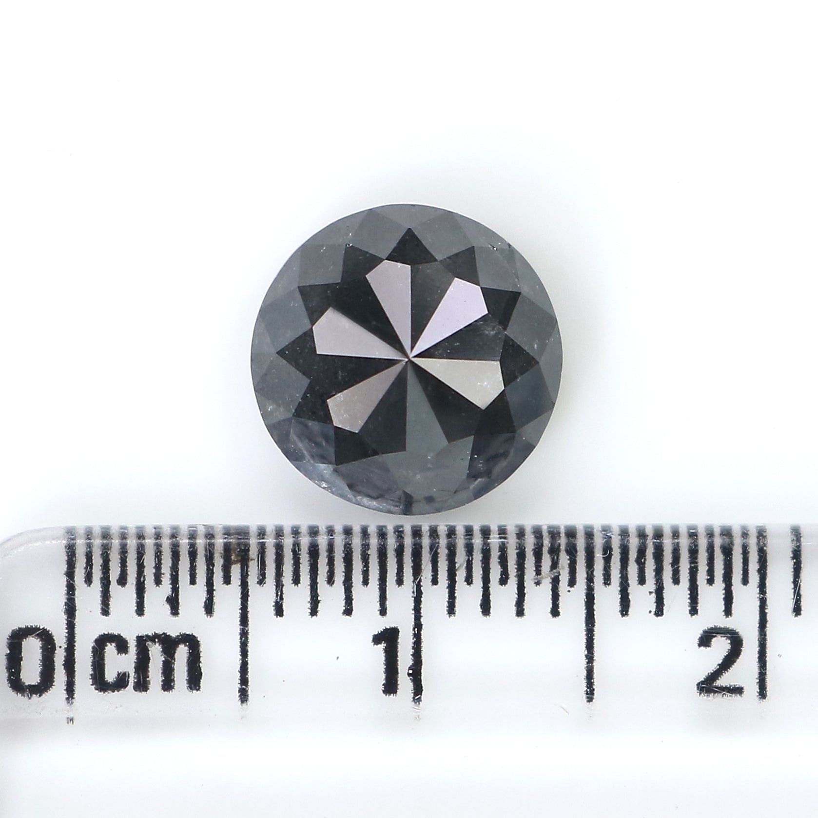2.69 Ct Natural Loose Round Rose Cut Diamond Black Color Rose Cut Diamond 9.00 MM Natural Loose Diamond Black Round Rose Cut Diamond QL180