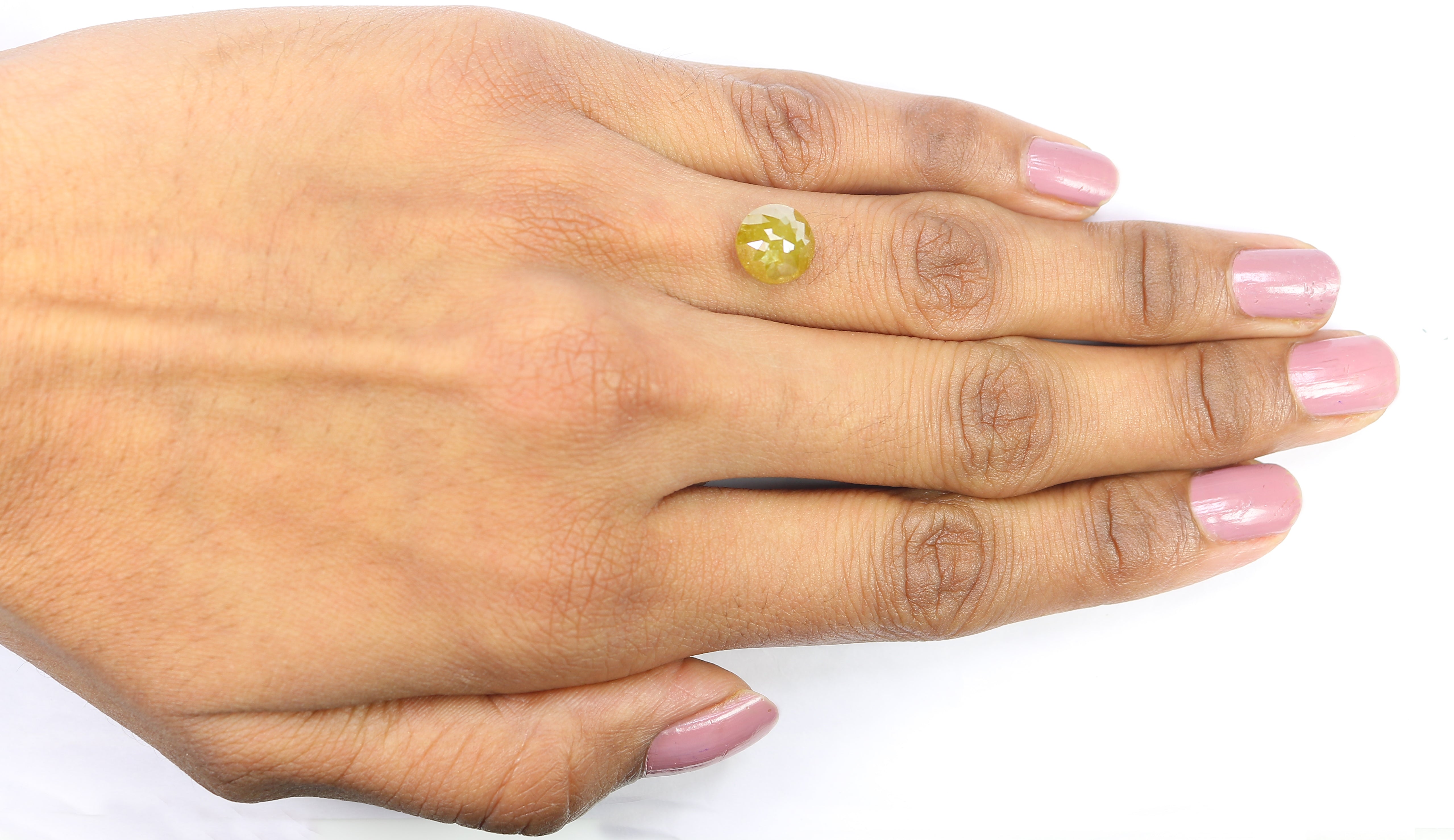 2.83 CT Natural Loose Round Rose Cut Diamond Yellow Color Round Shape Diamond 8.20 MM Natural Yellow Color Round Rose Cut Diamond LQ9949