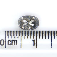 Natural Loose Oval Diamond, Salt And Pepper Oval Diamond, Natural Loose Diamond, Oval Rose Cut Diamond, 0.97 CT Oval Shape Diamond KDL9588