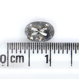 Natural Loose Oval Diamond, Salt And Pepper Oval Diamond, Natural Loose Diamond, Oval Rose Cut Diamond, 0.97 CT Oval Shape Diamond KDL9588