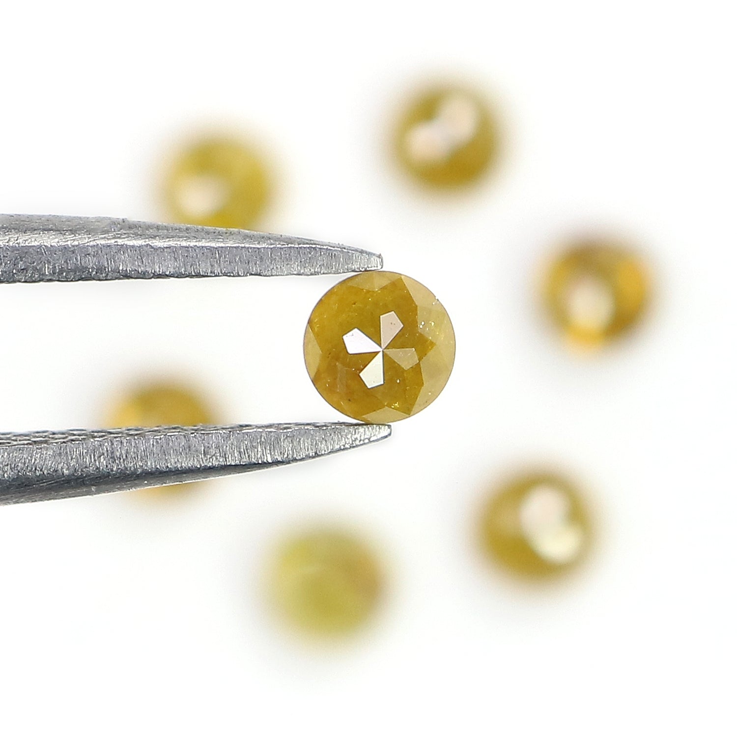 1.31 CT Natural Loose Rose Cut Diamond Yellow Color Round Shape Diamond 3.10 MM Natural Loose Diamond Brown Round Rose Cut Diamond LQ9280