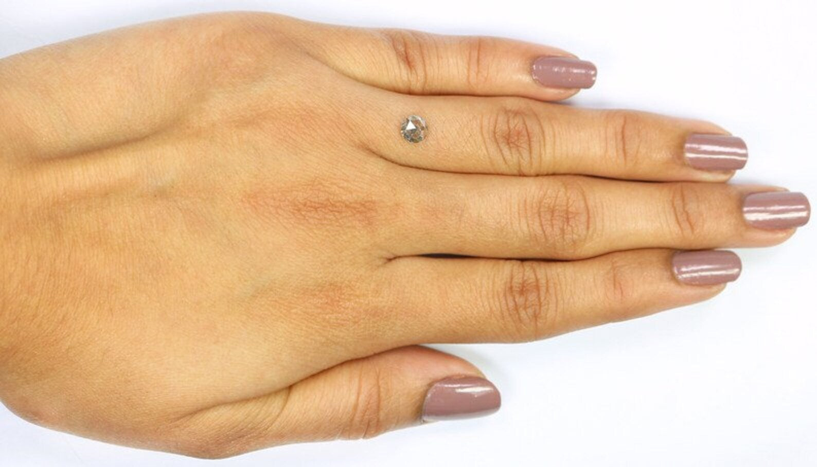 0.52 CT Natural Loose Round Shape Diamond Salt And Pepper Round Cut Diamond 4.90 MM Natural Diamond Black Grey Color Round Rose Cut NQ905