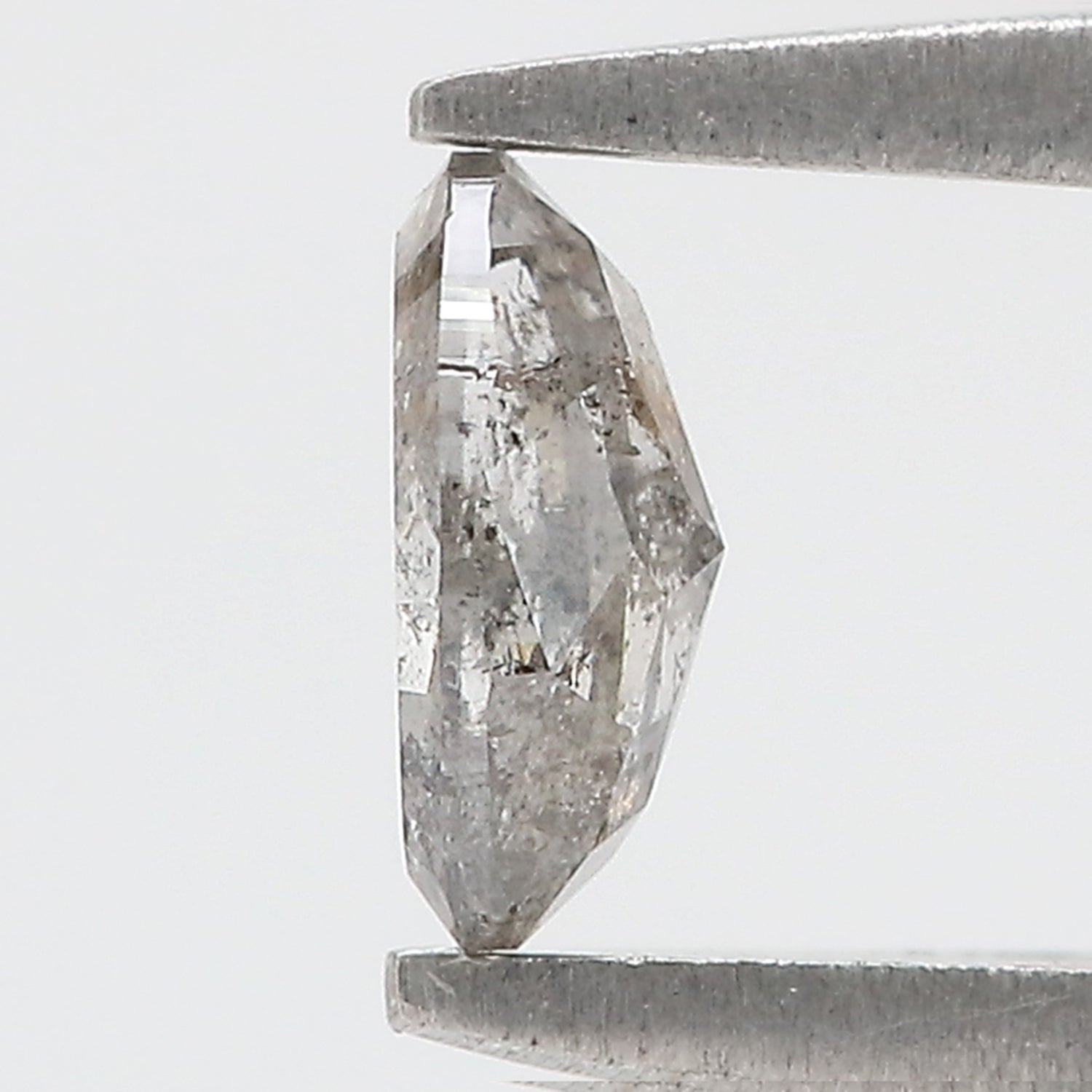 0.34 CT Natural Loose Oval Shape Diamond Salt And Pepper Oval Rose Cut Diamond 5.30 MM Black Grey Color Oval Shape Rose Cut Diamond KQ2281