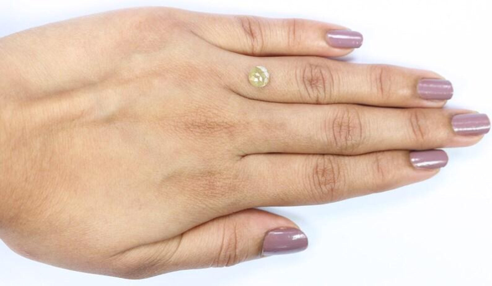 1.08 CT Natural Loose Round Shape Diamond Yellow Color Round Cut Diamond 6.30 MM Natural Diamond Yellow Color Round Rose Cut Diamond NQ1247