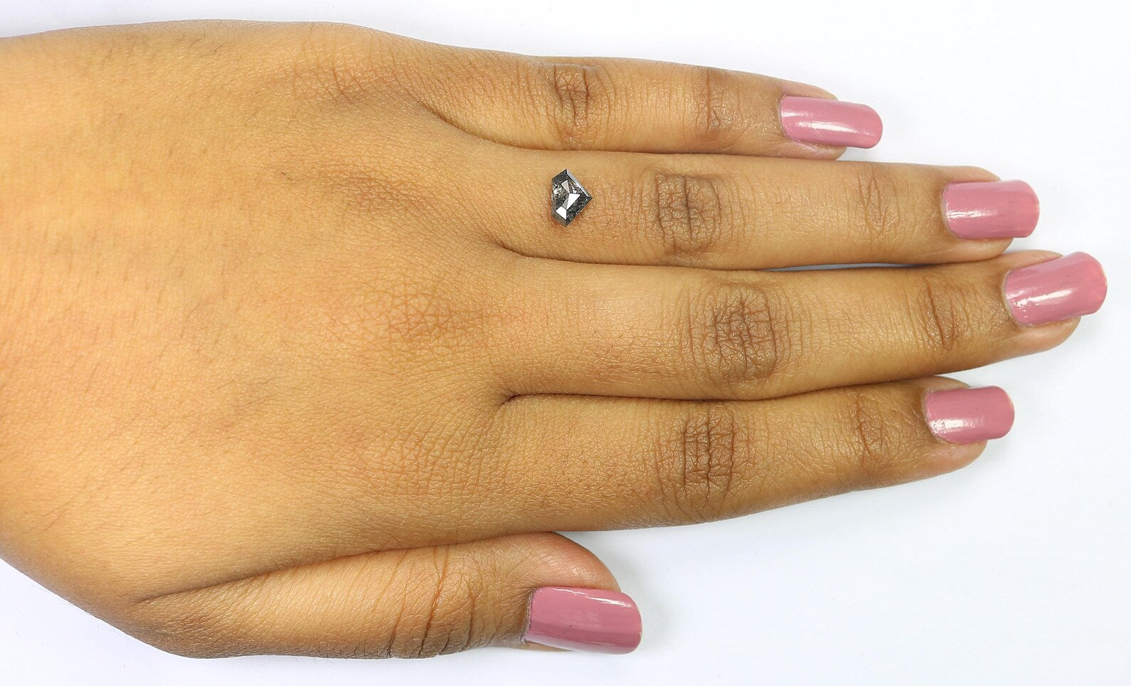 0.73 CT Natural Loose Shield Shape Diamond Salt And Pepper Shield Cut Diamond 5.15 MM Natural Diamond Shield Rose Cut Diamond QN1144