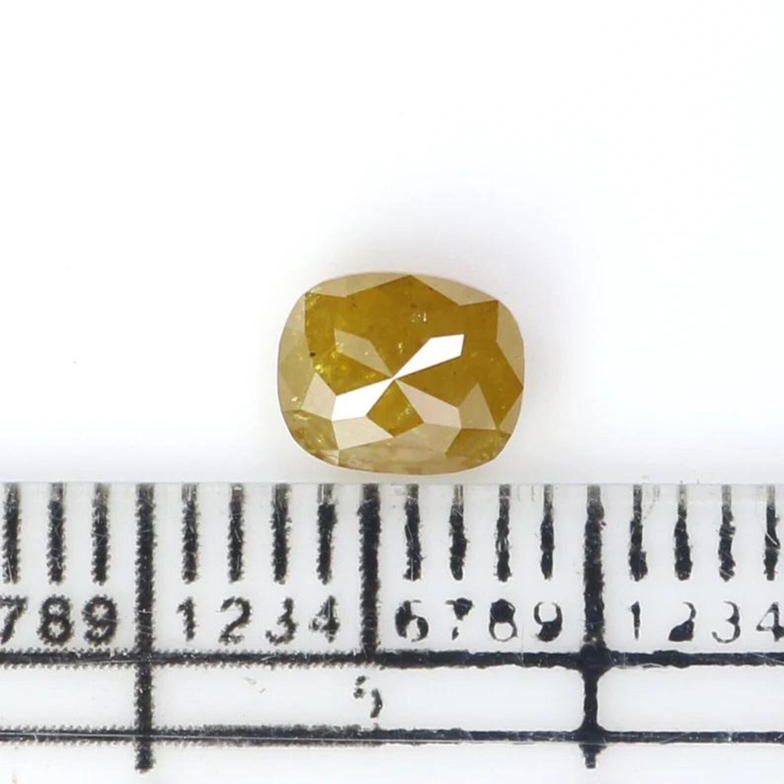 0.72 CT Natural Loose Cushion Shape Diamond Yellow Color Cushion Cut Diamond 5.60 MM Natural Diamond Yellow Cushion Rose Cut Diamond NQ2407