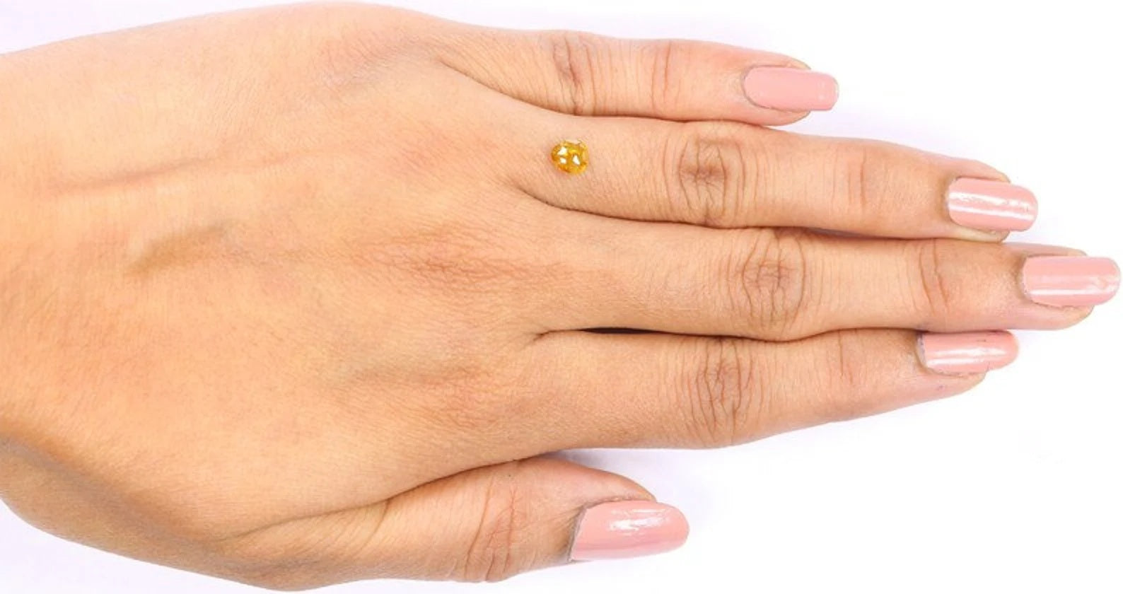 0.57 CT Natural Loose Heart Shape Diamond Yellow Color Heart Cut Diamond 5.10 MM Natural Diamond Yellow Color Heart Rose Cut Diamond NQ1939
