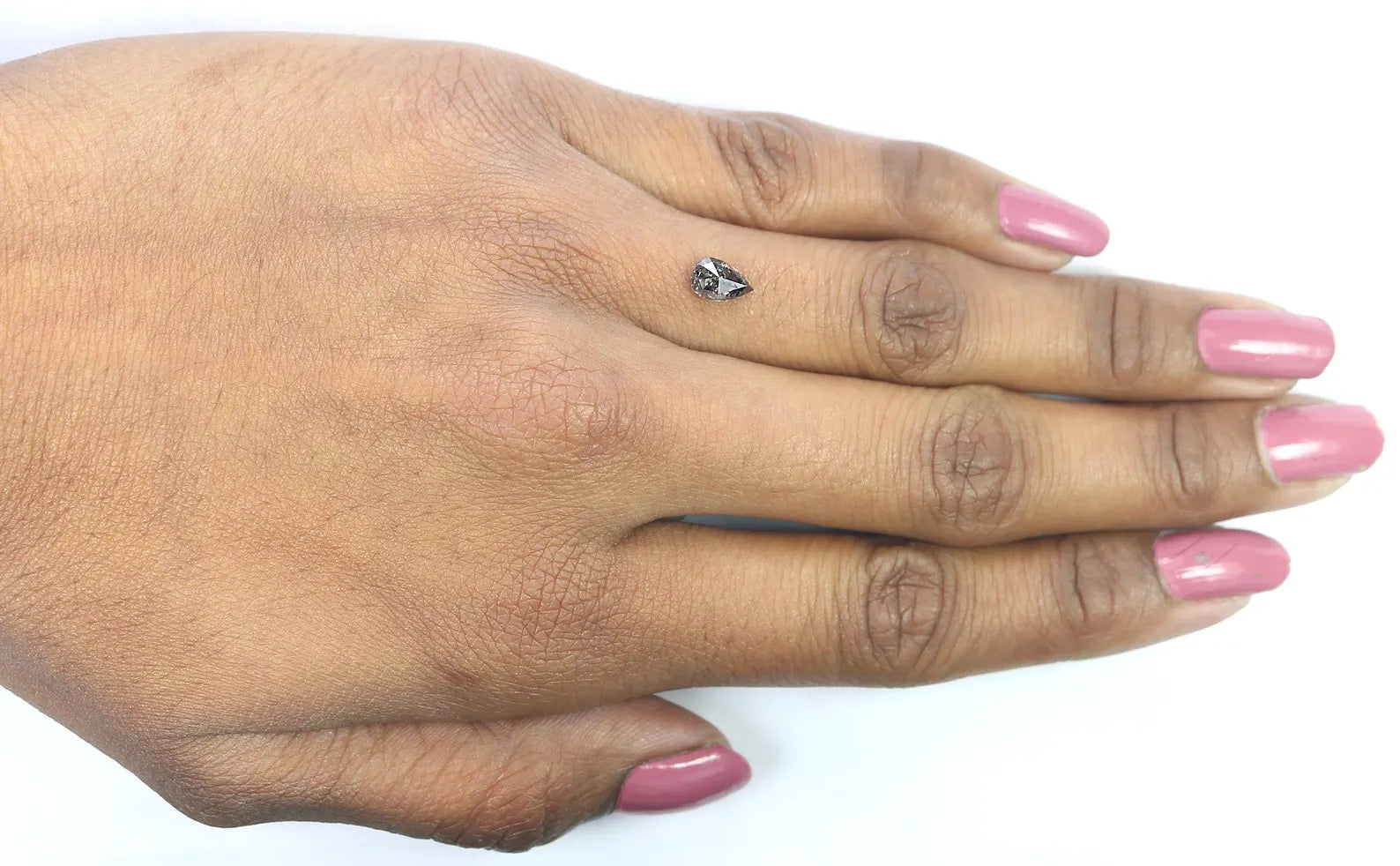 0.53 CT Natural Loose Pear Shape Diamond Salt And Pepper Pear Cut Diamond 6.75 MM Natural Loose Diamond Pear Shape Rose Cut Diamond QN8743