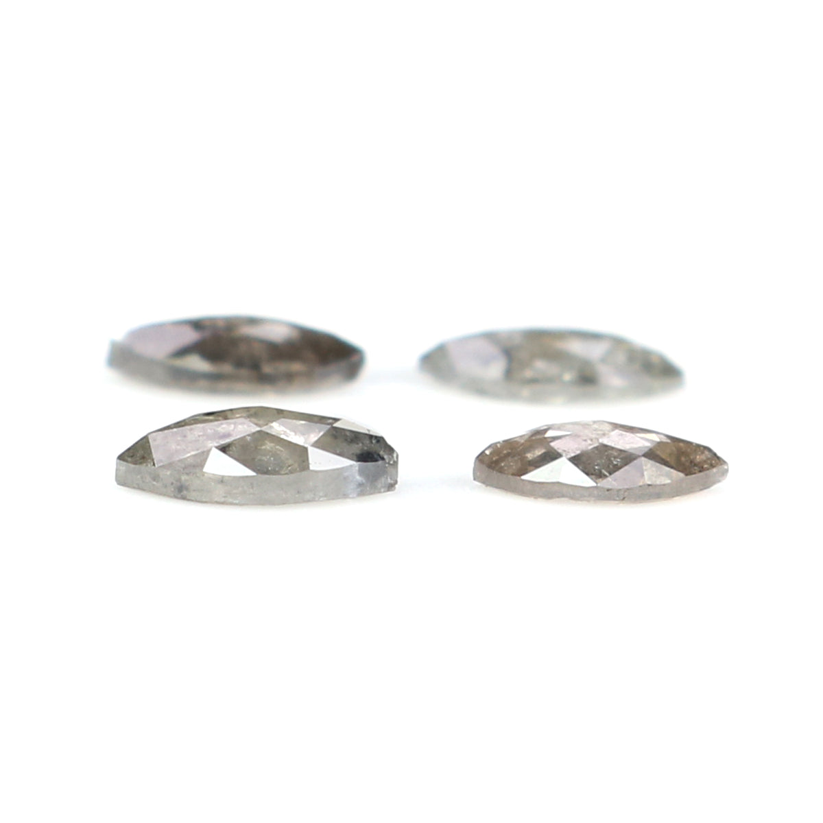 0.44 CT Natural Loose Marquise Shape Diamond Salt And Pepper Marquise Cut Diamond 4.60 MM Black Grey Color Marquise Rose Cut Diamond KQ2659