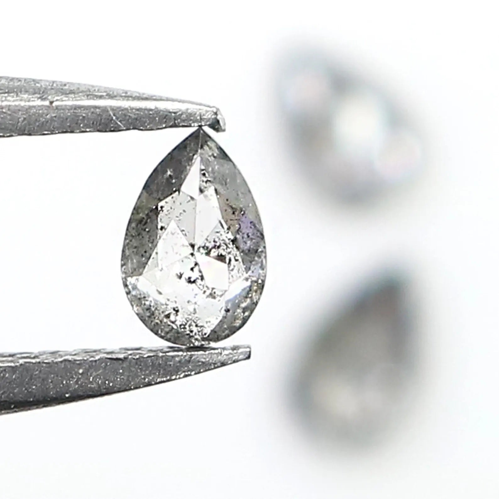 0.47 CT Natural Loose Pear Shape Diamond Salt And Pepper Pear Cut Diamond 4.65 MM Natural Loose Diamond Pear Rose Cut Diamond NQ2399