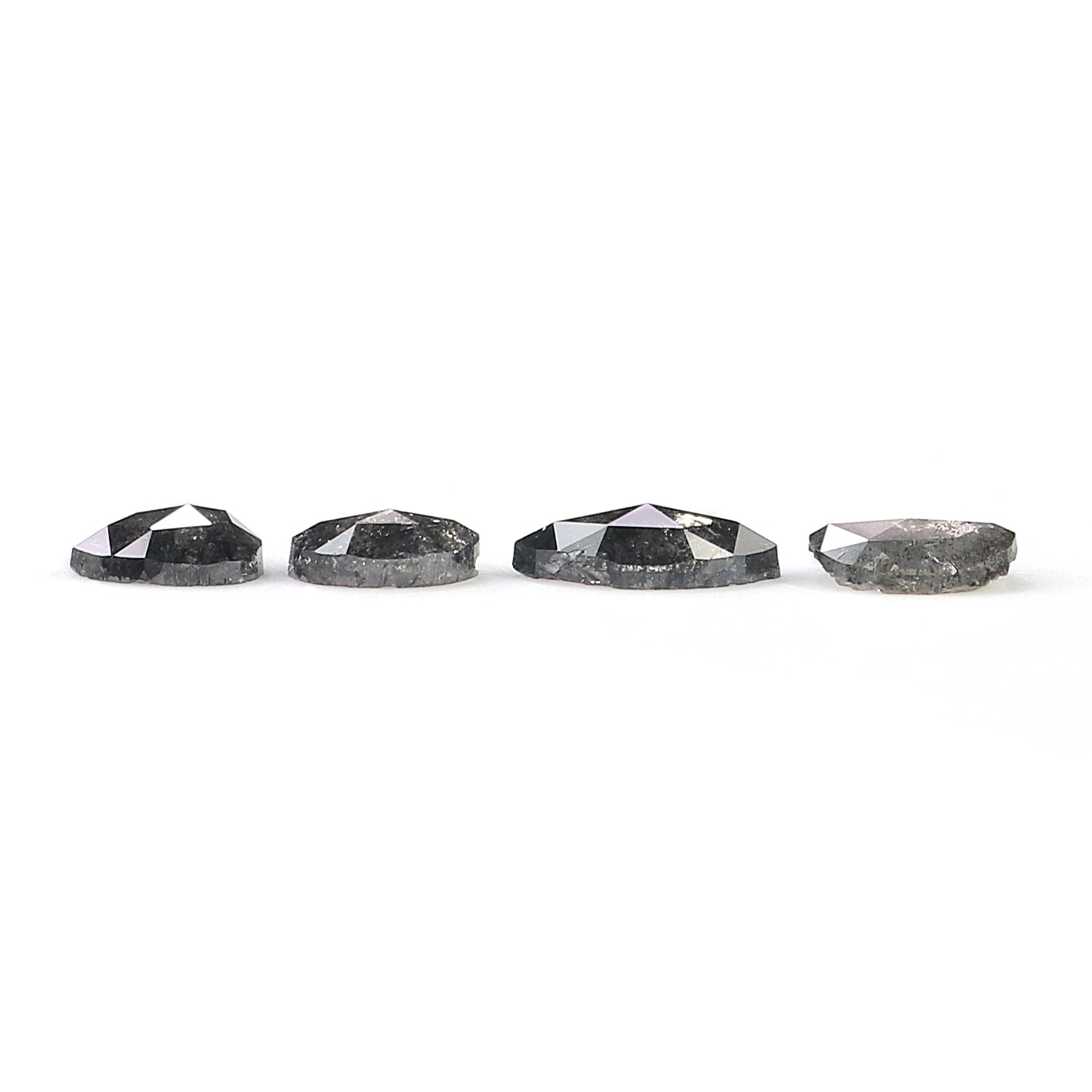 1.39 Ct Natural Loose Mix Shape Diamond Salt And Pepper Mix Shape Diamond 5.10 MM Natural Black Grey Color Mix Shape Rose Cut Diamond N8513