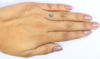 Natural Loose Oval Diamond, Salt And Pepper Oval Diamond, Natural Loose Diamond, Oval Rose Cut Diamond, 0.68 CT Oval Shape Diamond L2949