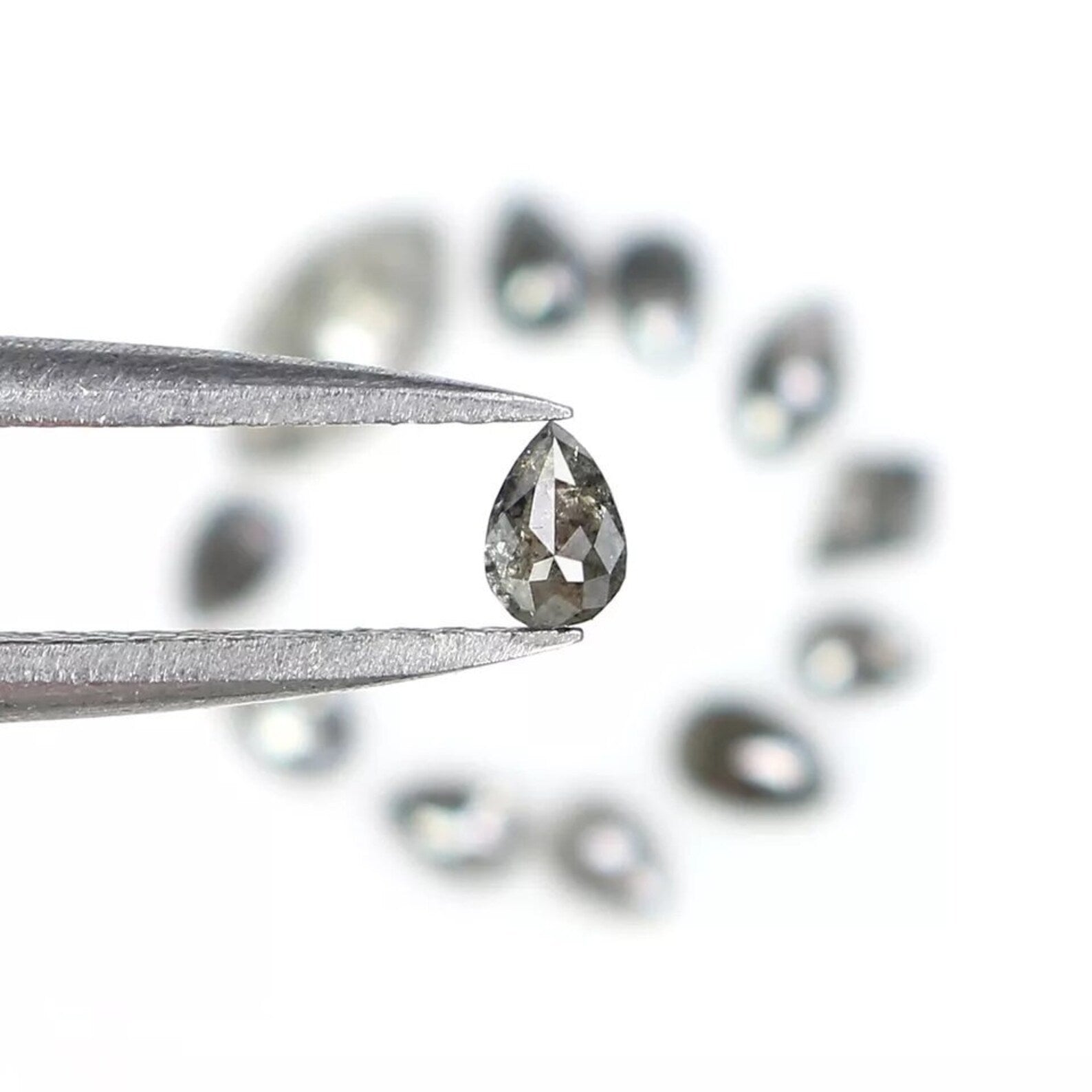 1.03 Ct Natural Loose Mix Shape Diamond Salt And Pepper Mix Shape Diamond 2.70 MM Natural Black Grey Color Mix Shape Rose Cut Diamond NQ2433
