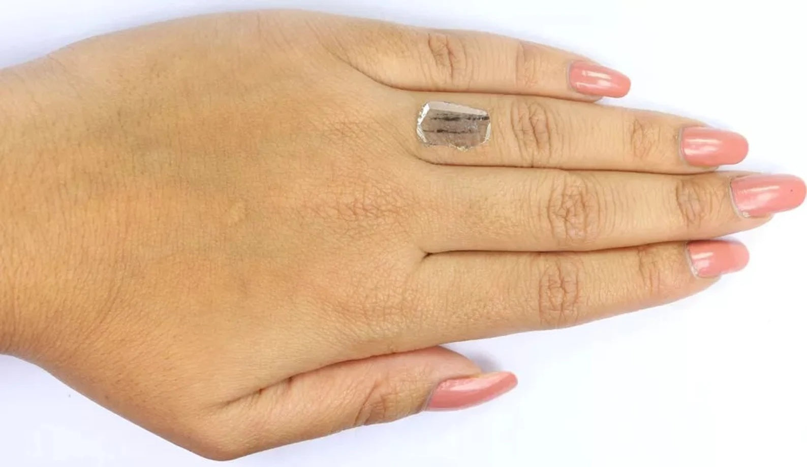 0.88 Ct Natural Loose Slice Shape Diamond Salt And Pepper Slice Diamond 14.10 MM Natural Diamond Black Grey Color Slice Cut Diamond NQ610