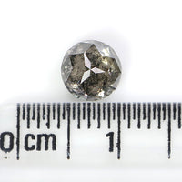 Natural Loose Round Rose Cut Diamond, Salt And Pepper Round Diamond, Natural Loose Diamond, Rose Cut Diamond, 1.09 CT Round Shape L2965