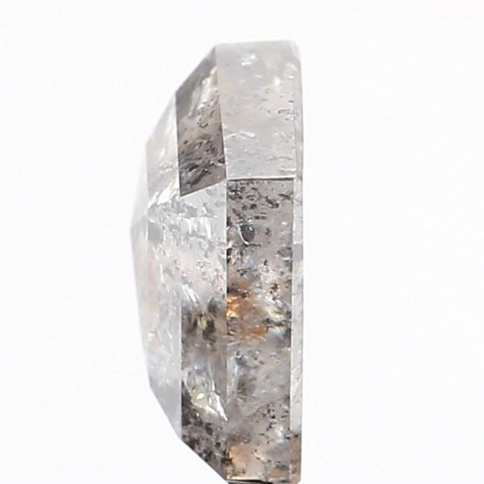 0.78 Ct Natural Loose Pentagon Shape Diamond Salt And Pepper Pentagon Diamond 6.45 MM Natural Loose Diamond Pentagon Rose Cut Diamond NQ927