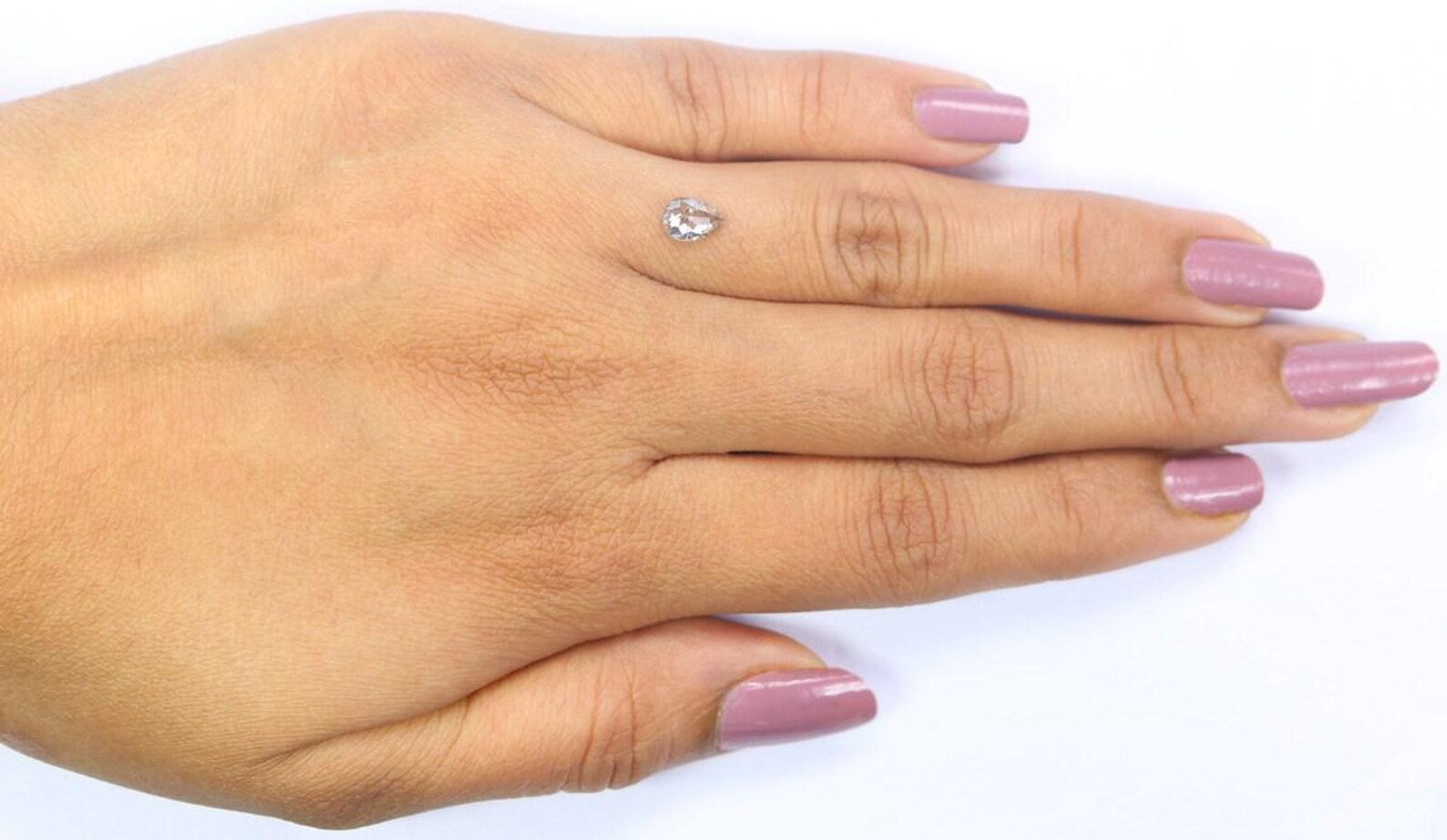 0.53 CT Natural Loose Pear Shape Diamond Salt And Pepper Pear Cut Diamond 6.45 MM Natural Loose Grey Color Pear Rose Cut Diamond NQ2203