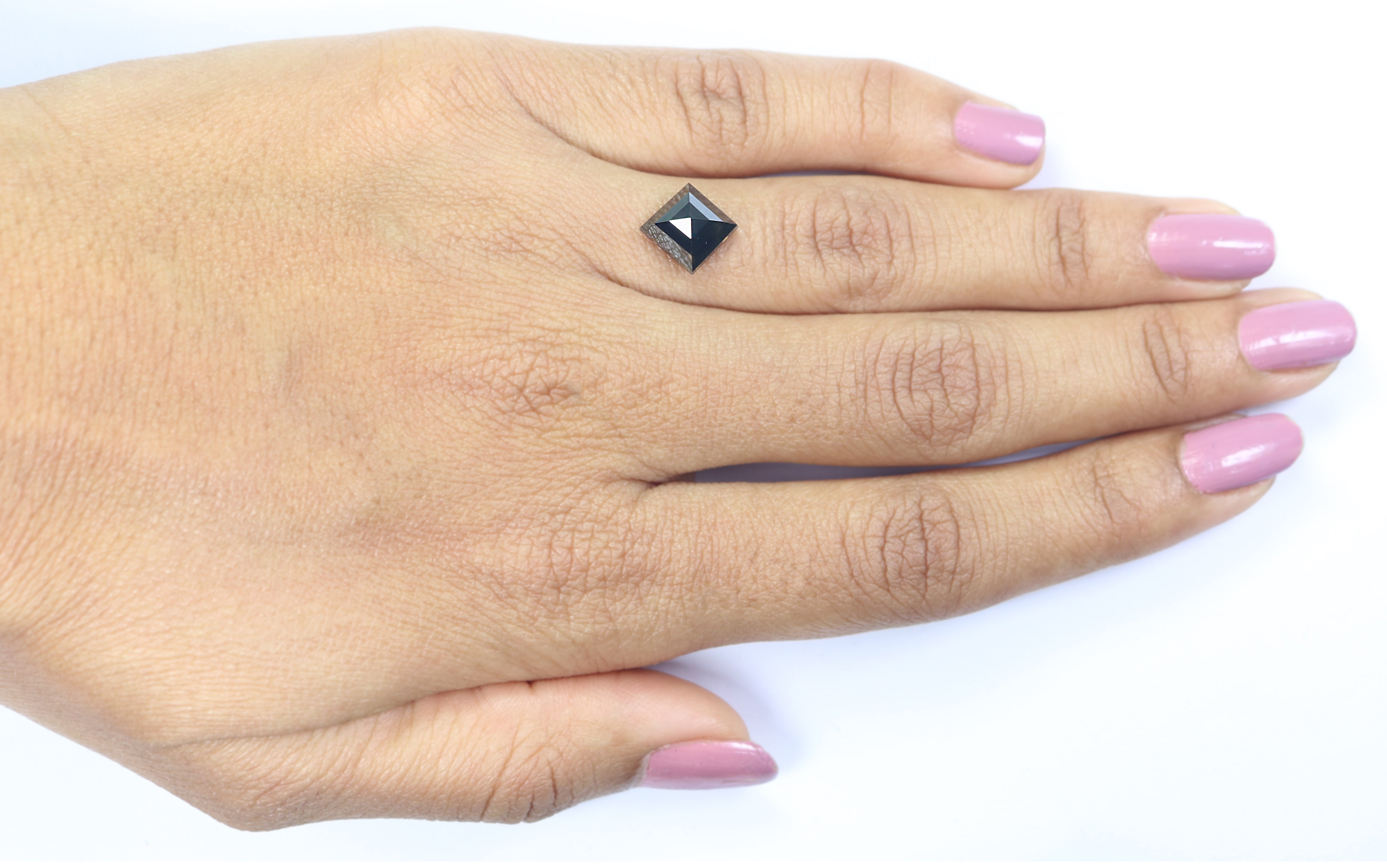 3.07 Ct IGI CERTIFIED Natural Loose Princess Cut Diamond Fancy Black Color Diamond 7.50 MM Natural Loose Diamond Kite Shape Diamond QL8662