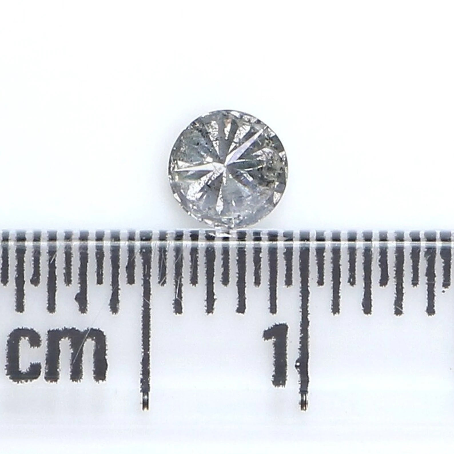 0.21 Ct Natural Loose Round Brilliant Cut Diamond Salt And Pepper Round Shape Diamond 3.80 MM Natural Black Grey Color Round Diamond NQ8996