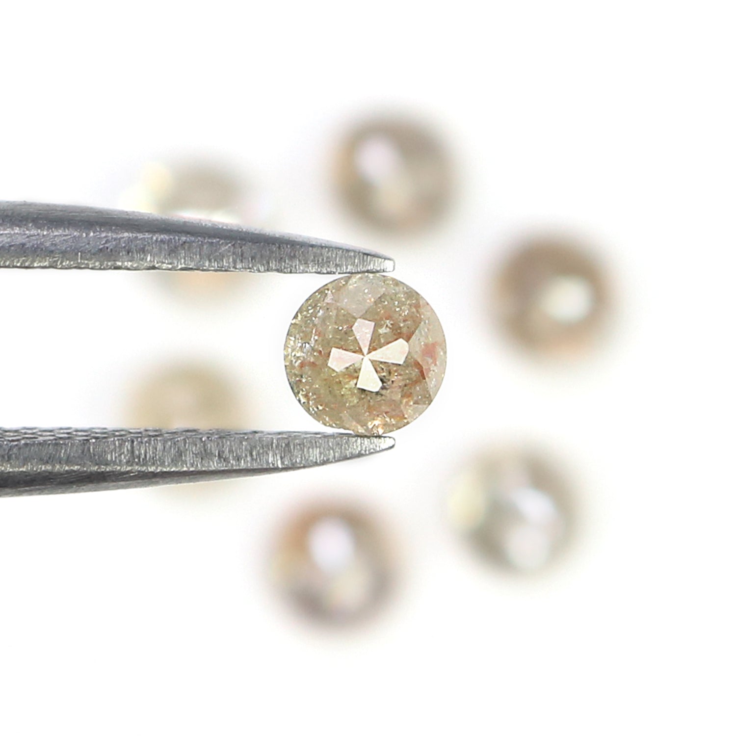 1.80 CT Natural Loose Round Rose Cut Diamond Brown Color Round Shape Diamond 3.50 MM Natural Loose Grey Color Round Rose Cut Diamond L1703