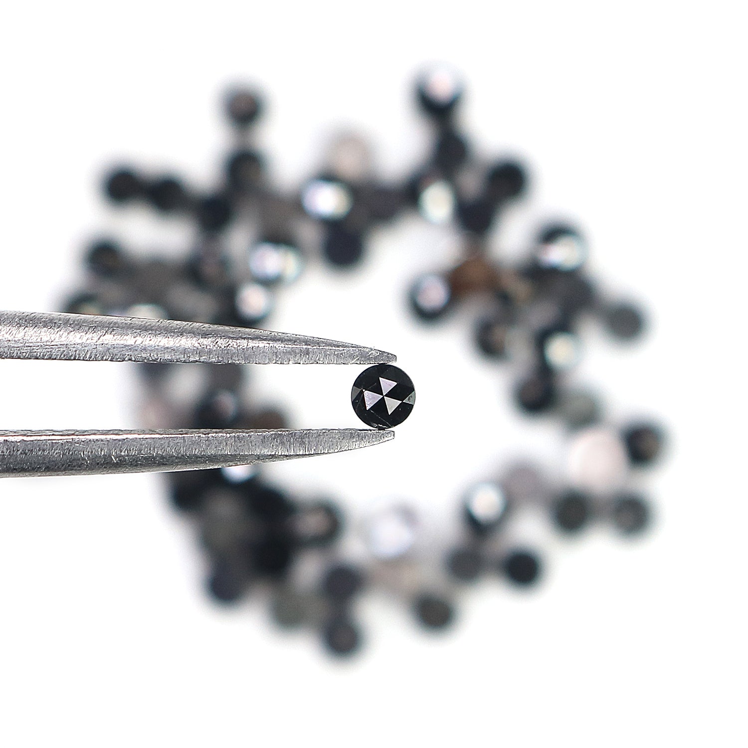 3.39 CT Natural Loose Round Rose Cut Diamond Black Color Round Shape Diamond 2.30 MM Natural Loose Black Color Round Rose Cut Diamond LQ1799