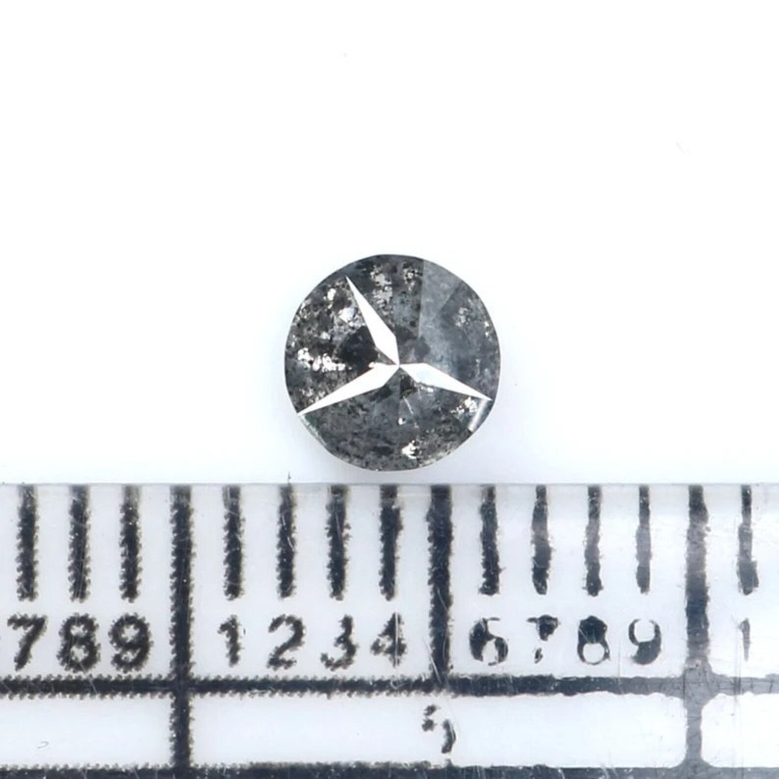 0.35 CT Natural Loose Round Shape Diamond Salt And Pepper Round Diamond 4.25 MM Natural Black Grey Color Round Brilliant Cut Diamond NQ2333