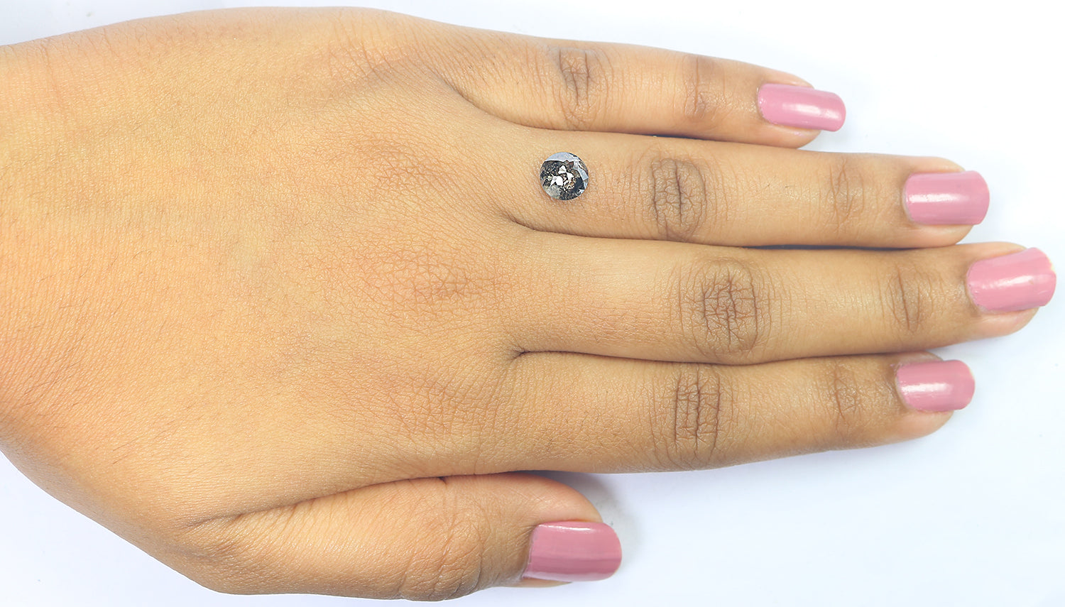 1.60 CT Natural Loose Round Rose Cut Diamond Salt And Pepper Round Diamond 7.05 MM Natural Loose Brown Color Round Rose Cut Diamond QL9058