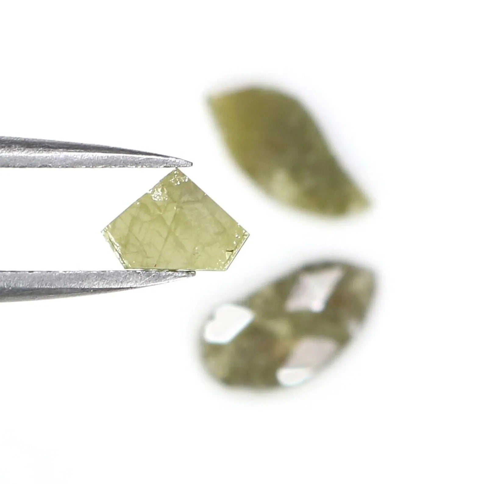 2.17 CT Natural Loose Slice Shape Diamond Yellow Color Slice Cut Diamond 6.60 MM Natural Diamond Yellow Color Slice Rose Cut Diamond NQ7852