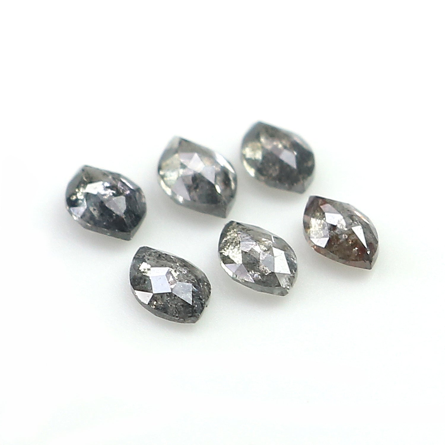0.50 CT Natural Loose Marquise Shape Diamond Salt And Pepper Marquise Cut Diamond 4.10 MM Black Grey Color Marquise Rose Cut Diamond LQ2813