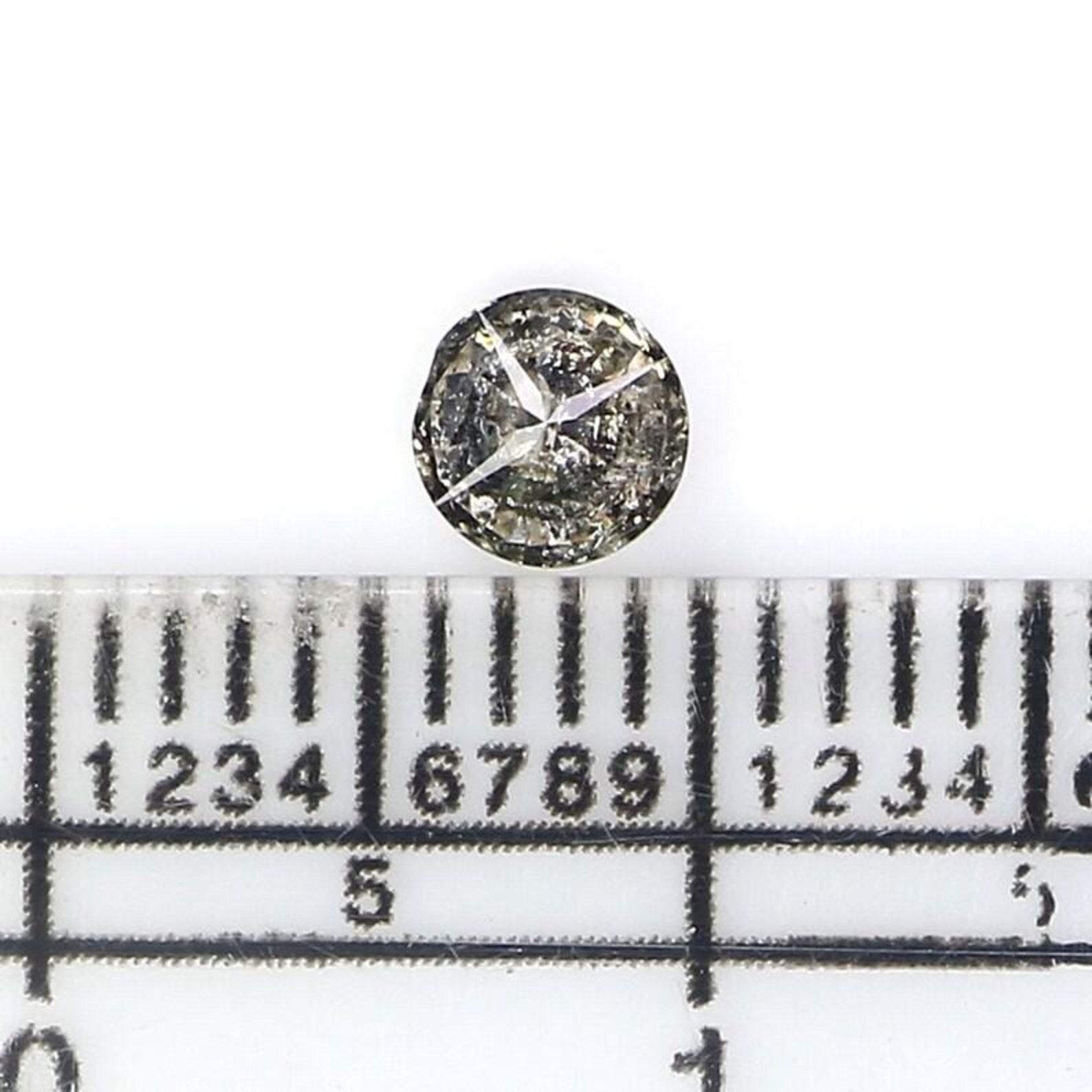 0.33 Ct Natural Loose Round Shape Diamond Salt And Pepper Round Diamond 4.20 MM Natural Black Gray Color Round Brilliant Cut Diamond NQ7339