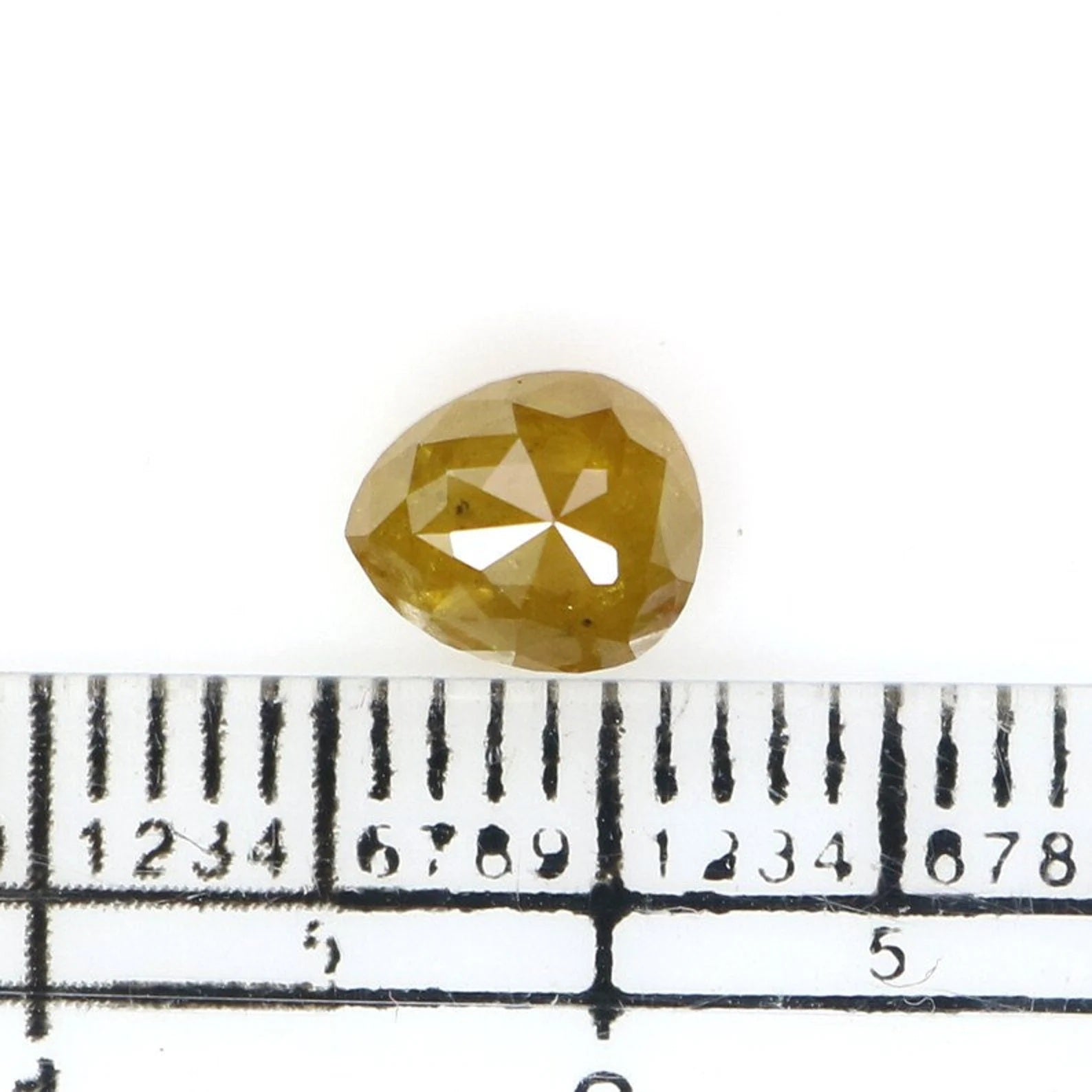 1.39 CT Natural Loose Pear Shape Diamond Yellow Color Pear Diamond 6.40 MM Natural Loose Diamond Yellow Color Pear Rose Cut Diamond NQ2389