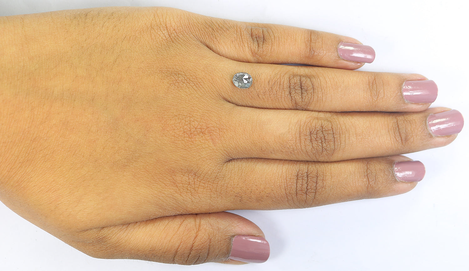 1.06 Ct Natural Loose Oval Shape Diamond Black Grey Color Oval Diamond 6.55 MM Natural Loose Salt And Pepper Oval Rose Cut Diamond LQ3316