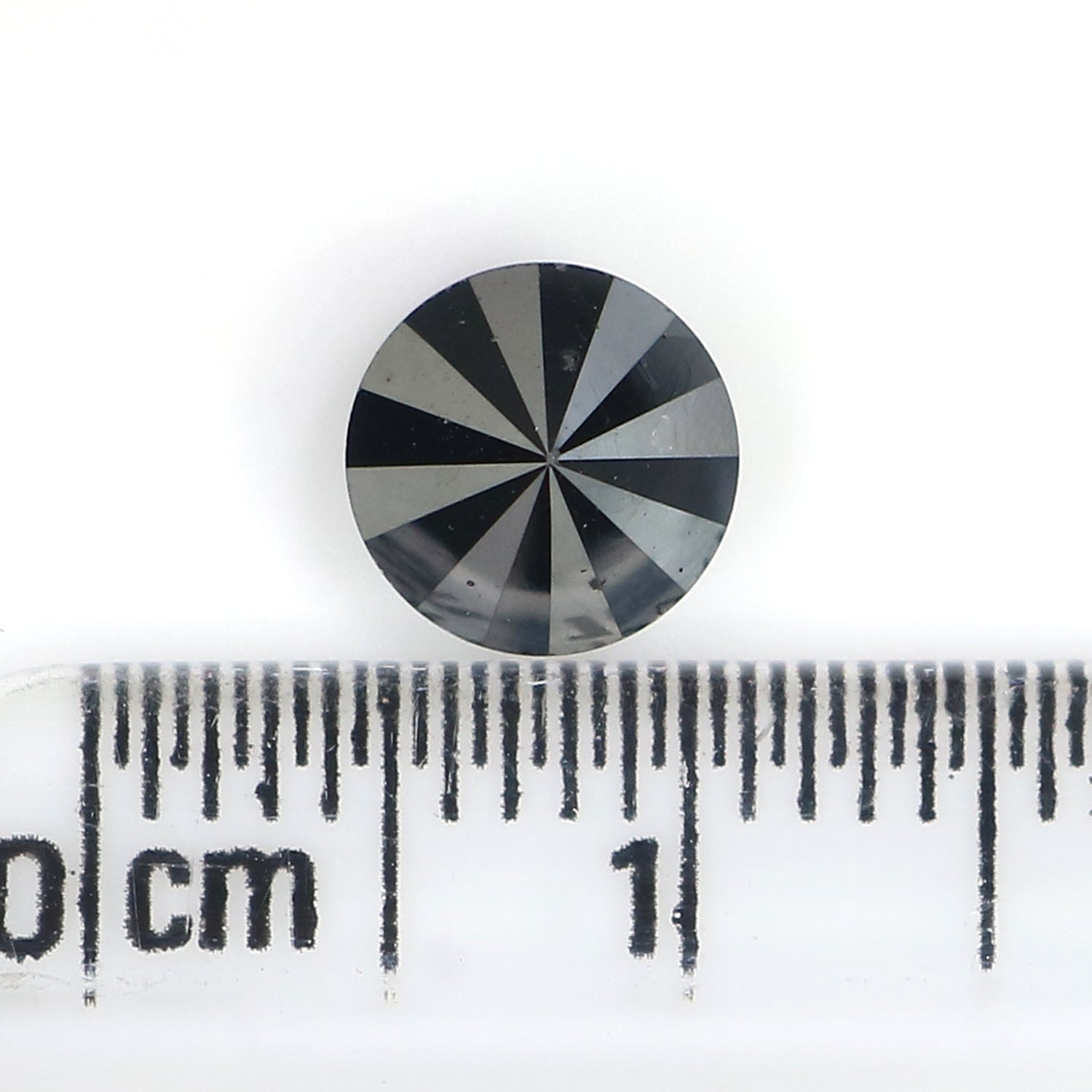 1.43 Ct Natural Loose Round Shape Diamond Black Color Diamond 6.55 MM Natural Loose Diamond Black Color Round Brilliant Cut Diamond LC14